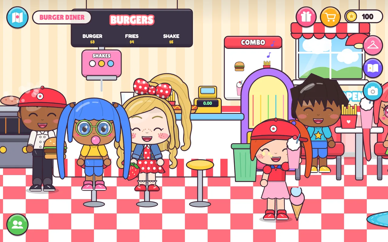 Burger diner with Kibbi and friends